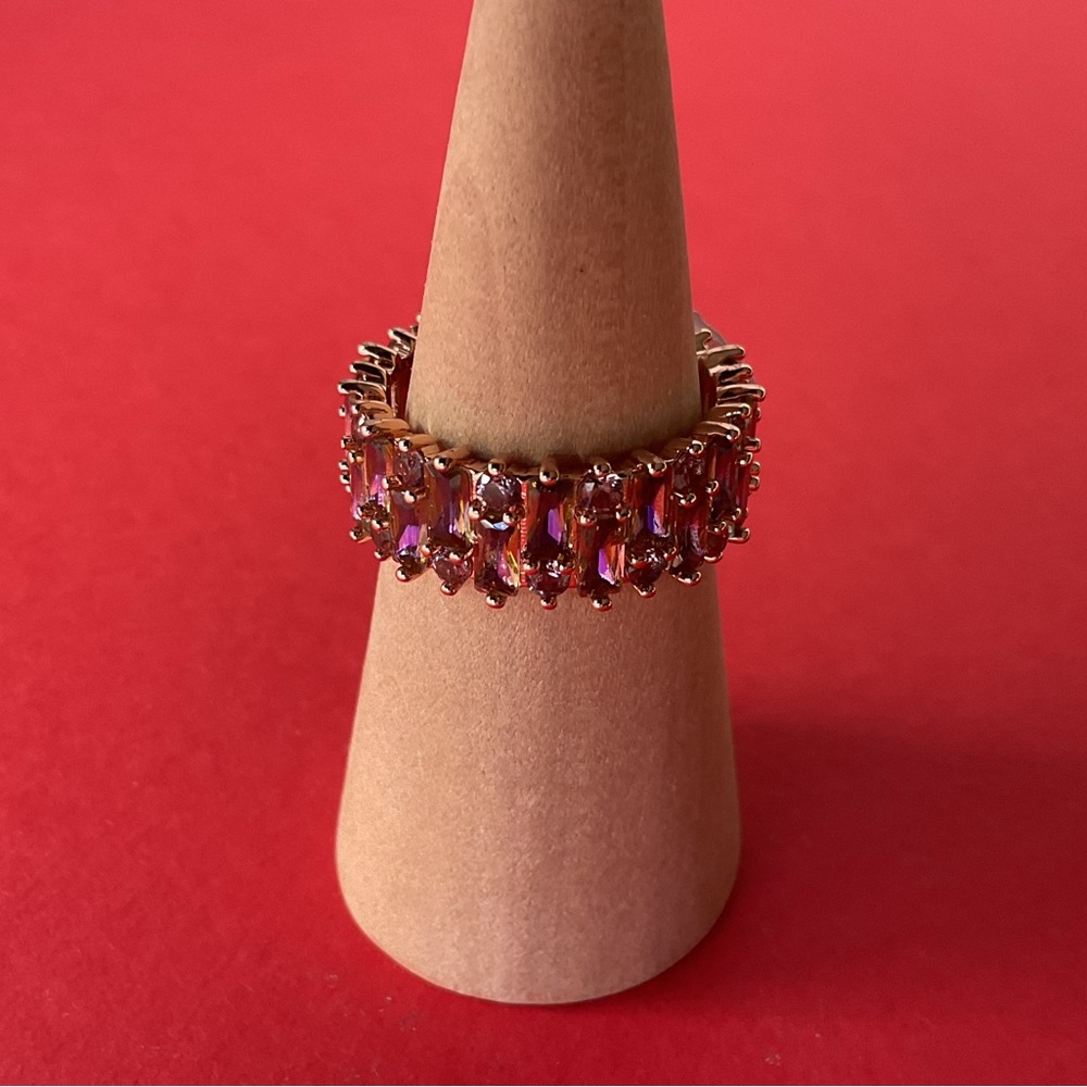 Bomb Party RBP6651 “Styling Sparkle” LC Topaz on Rose Gold Size 10 Ring NWT